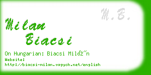milan biacsi business card